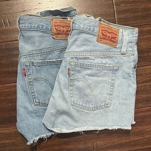 Levi 501s Light Wash Denim Shorts